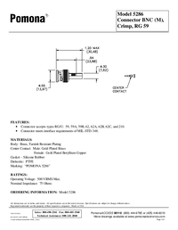 Thumbnail of document Data Sheet - 5286 BNC (M), 75 Ohm For RG59 Type Cable